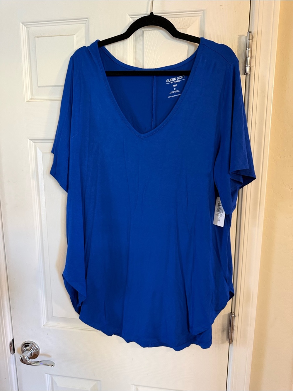torrid Royal Blue V-Neck Short Sleeve Tee